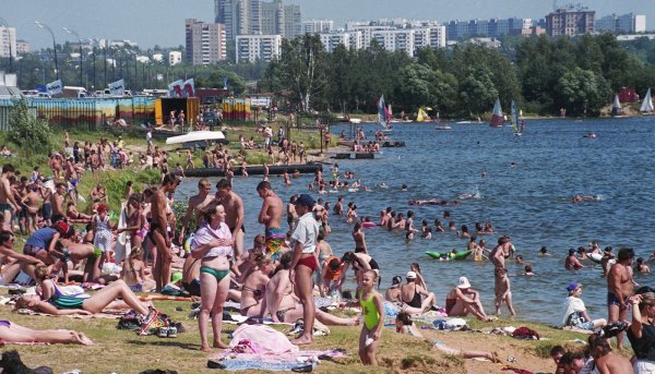 Строгино озеро пляж