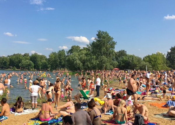 Белое озеро пляж Новокосино