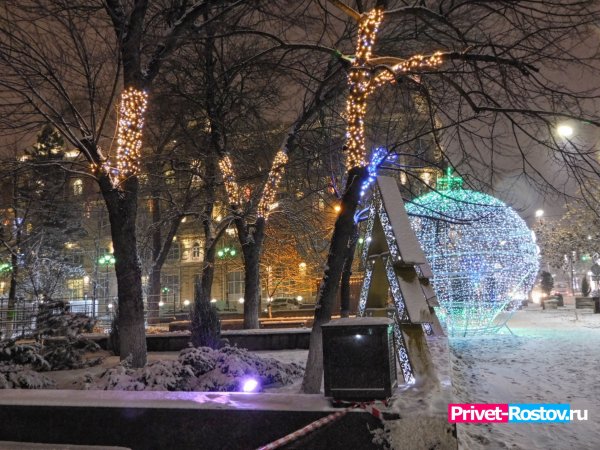 Снег в Ростове на Дону