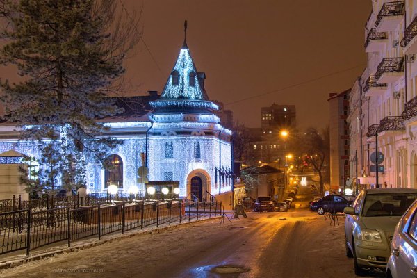 Ночной зимний Ростов на Дону