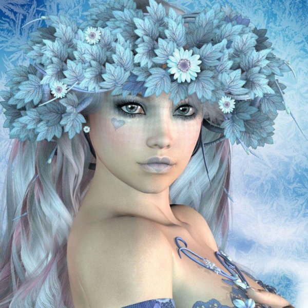 Девушка в венке фэнтези