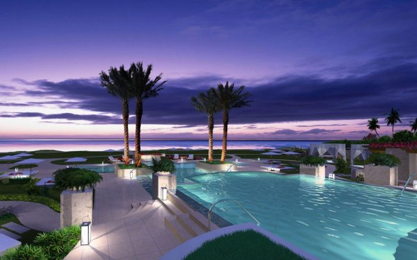 Бассейн с красивым видом