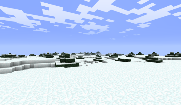 Снежный биом в Minecraft