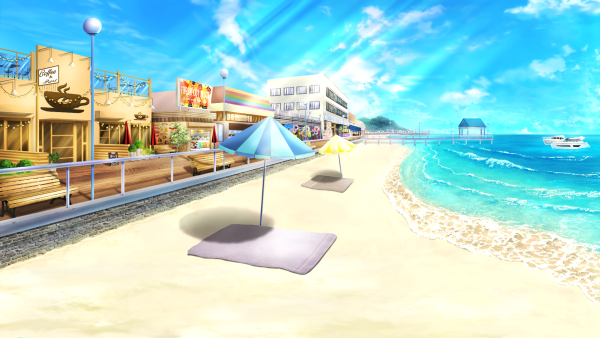 Аниме пляж фон