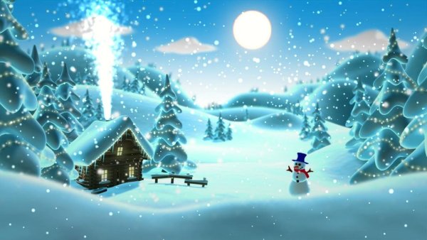 Зимние пейзажи из мультфильмов