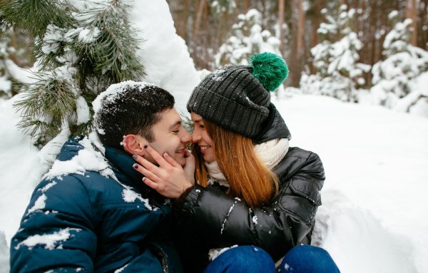 Парень зимой