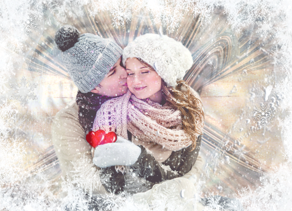 Зима снег любовь