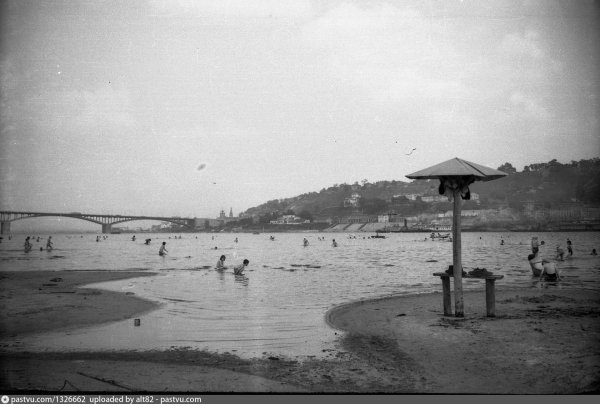 Пляж Гребневские Пески город Горький