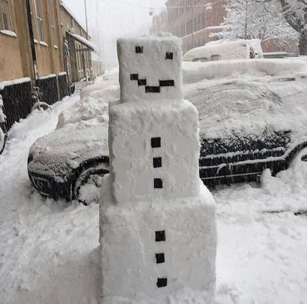 Снеговик в реальной жизни
