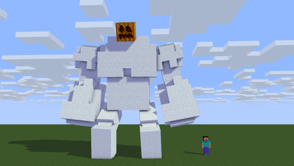 Снежный голем в МАЙНКРАФТЕ