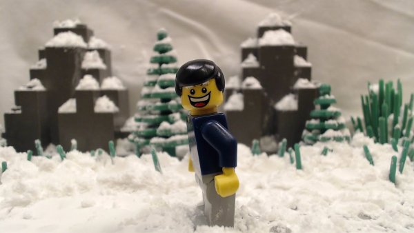 Лего из снега