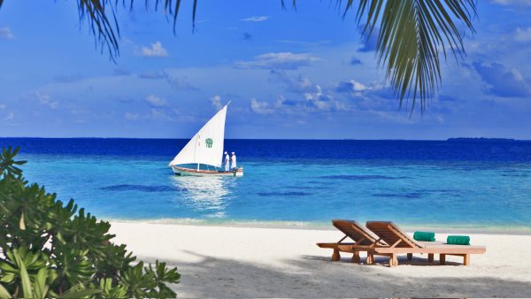 Мальдивы яхта пальмы бунгало