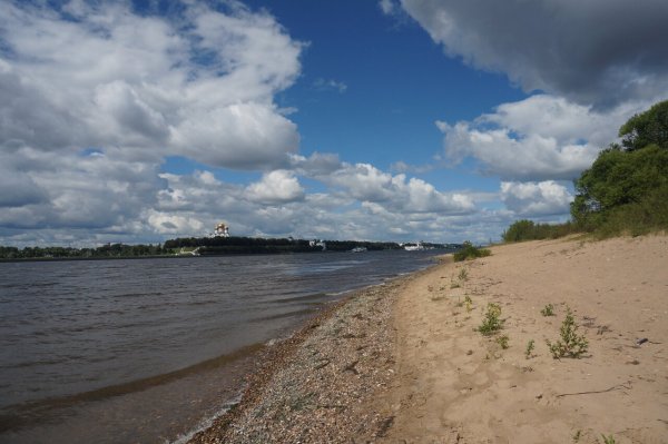 Пляж в Ярославле на Волге