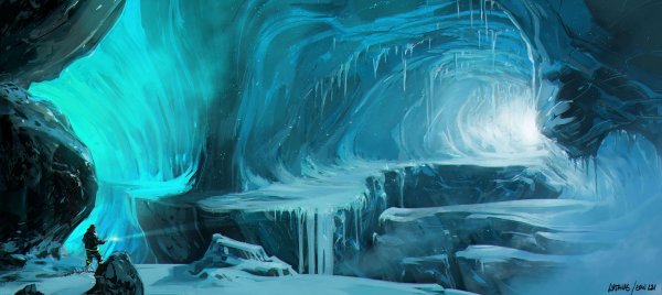 Ледяные скалы арт