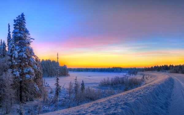 Картинки на рабочий стол зима в деревне