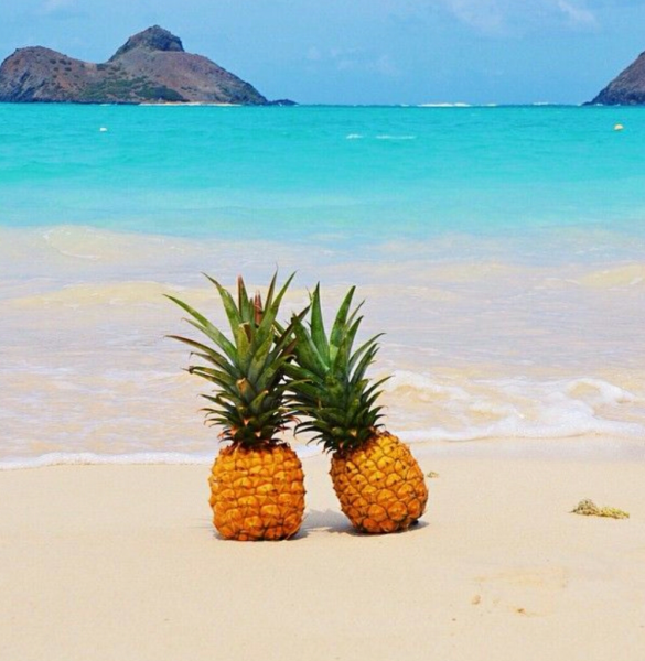 Ананас на пляже