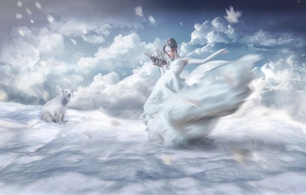 Девушка в облаках
