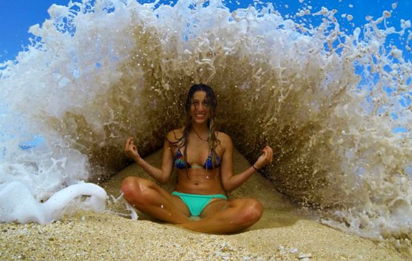 Необычные кадры на море