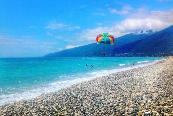 Абхазия Гагры море пляж