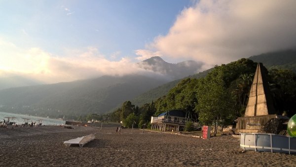 Центр Гагры в Абхазии