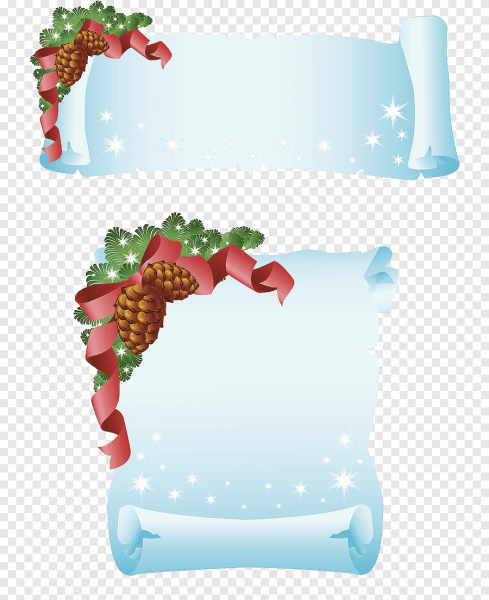 Новогодний свиток на прозрачном фоне