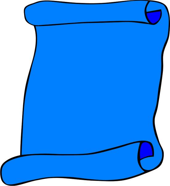 Свиток голубого цвета