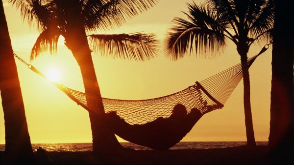 Гамак на берегу океана