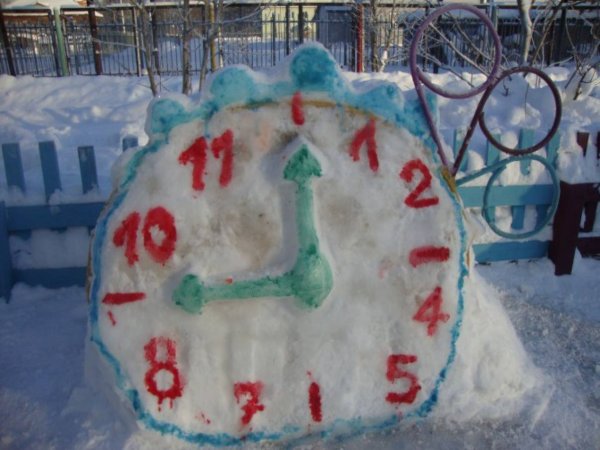 Новогодние постройки в детском саду