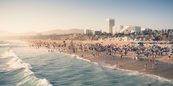 Санта Моника Калифорния океан