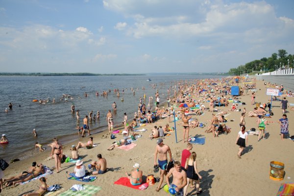 Набережная Самары Волга пляж