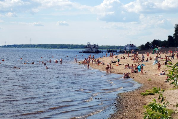 Волга река Самара пляж