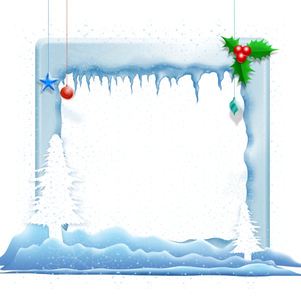 Зимняя рамка рисунок