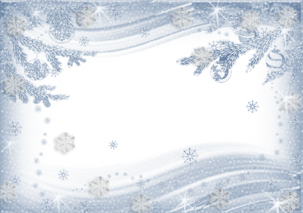 Зимняя рамка на прозрачном фоне