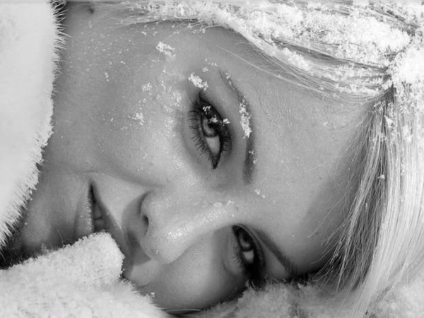 Дуб в снегу