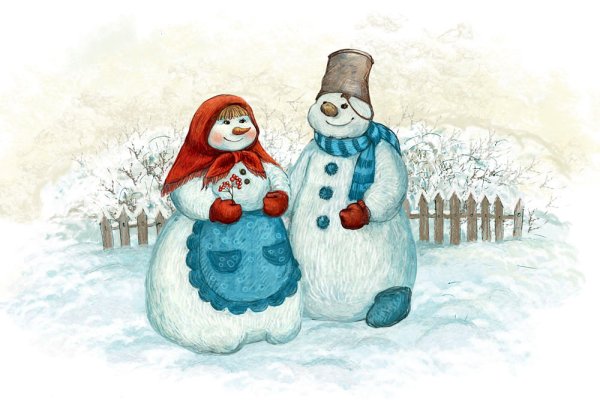 Снеговик и Снежная баба