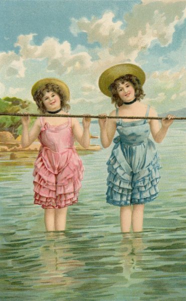 Ретро открытки пляж