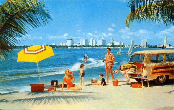 Пляж Флориды 1950