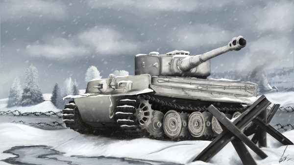 Танк тигр зима