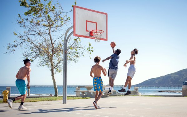 Детский баскетбол на пляже