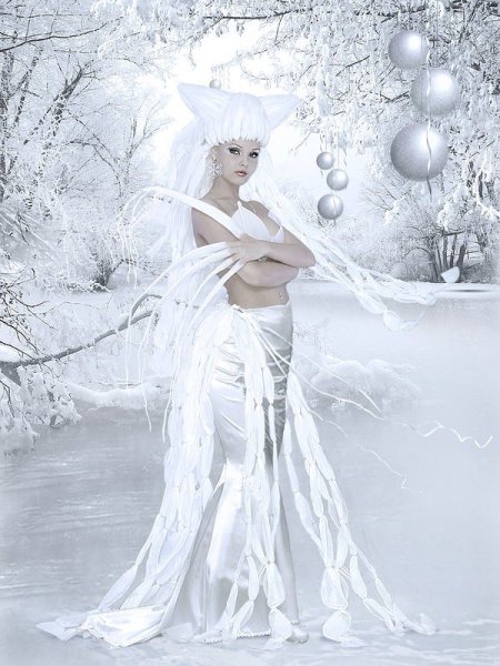 Зима в образе женщины