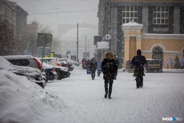 Снегопад в Новосибирске
