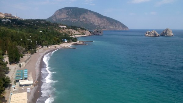 Гурзуфский пляж медведь гора