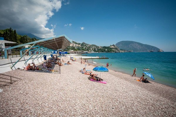 Пляж Гурзуф санаторий Гурзуфский