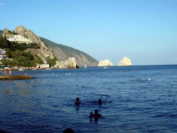 Пляж адалары Гурзуф