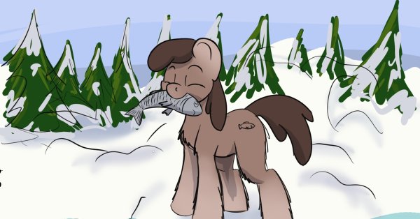 Пони в снегу