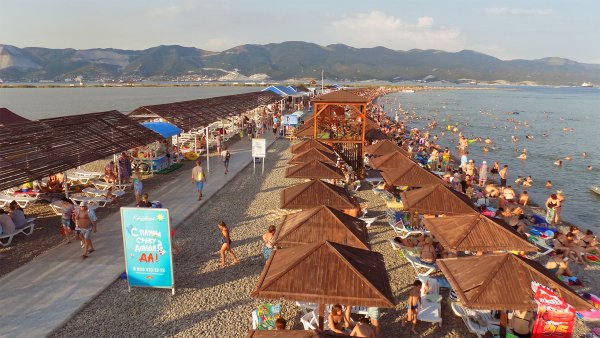 Пляж коса Алексино Новороссийск