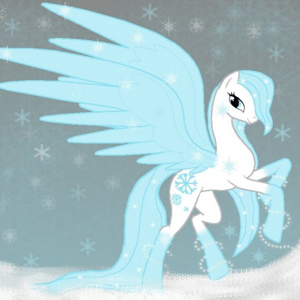 Снежная пони Аликорн