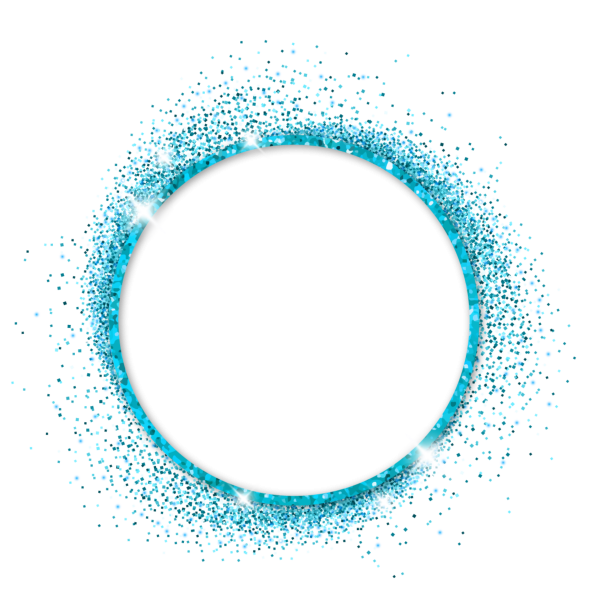 Круглая бирюзовая рамка