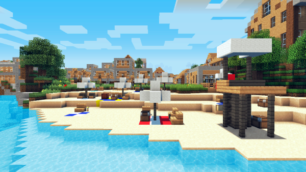 Красивый пляж в МАЙНКРАФТЕ