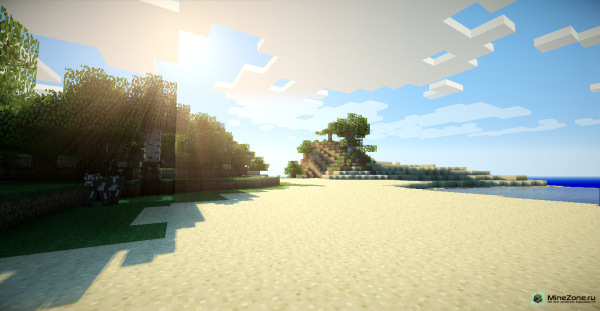 Пляж в МАЙНКРАФТЕ С шейдерами